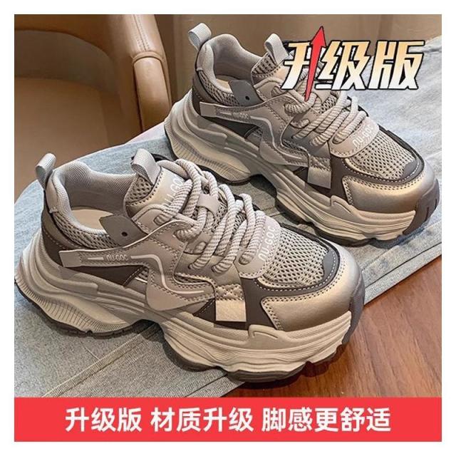 12576149.超轻老爹鞋女女式休闲鞋 复古网面百搭休闲显脚女式休闲鞋