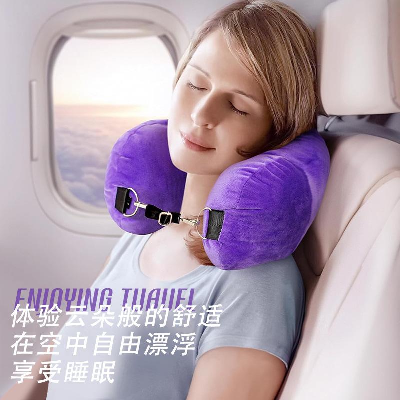 12591018.颈枕旅行u型枕可填充衣服行李储物枕套两用护颈收纳便携旅游