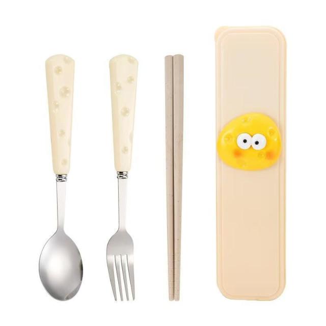 12591449.竹节餐具便携不锈钢餐具 轻奢筷子勺子盒子全套