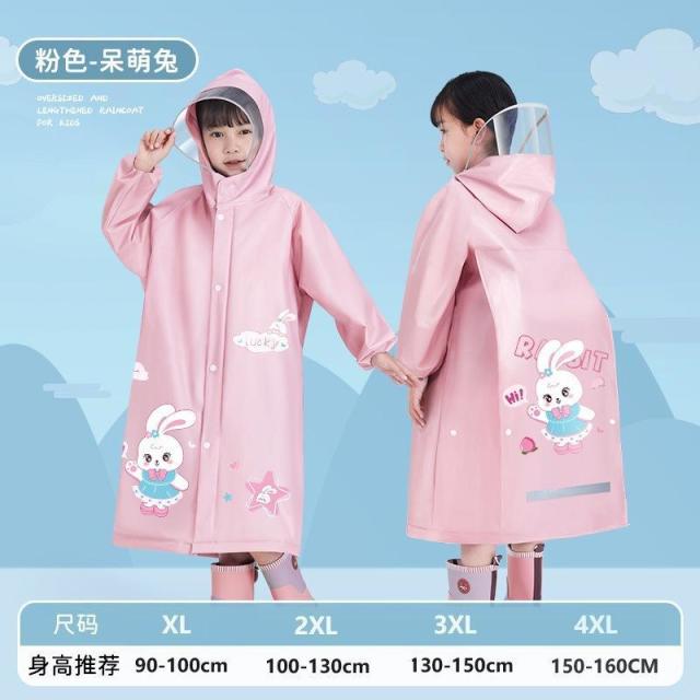 12595117.雨衣日系幼儿园雨衣上学专用带书包位防雨服卡通雨披