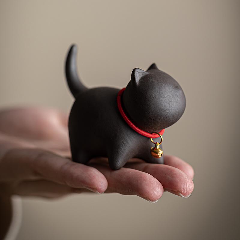 12589973.紫砂小猫茶宠创意可爱猫咪可养茶趣茶玩家居茶艺摆件功夫茶具摆件