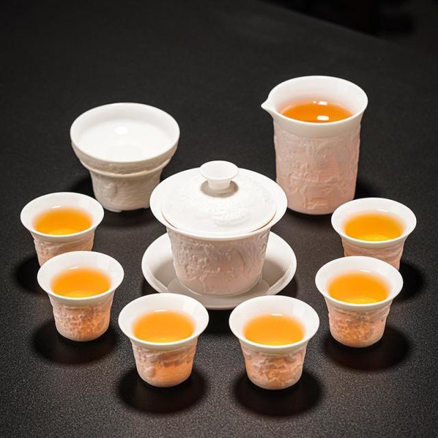 12590268.羊脂玉浮雕清明上河图功夫茶具套装全套家用办公礼盒商务伴手礼品
