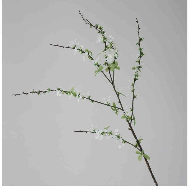 12590257.新房雪柳枝仿真花感绿植假花摆件家居客厅餐桌电视柜装饰仿真花摆设