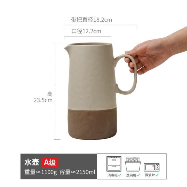 12593485.日式茶具套装陶瓷茶壶茶杯家用待客泡茶壶大容量水壶复古茶壶