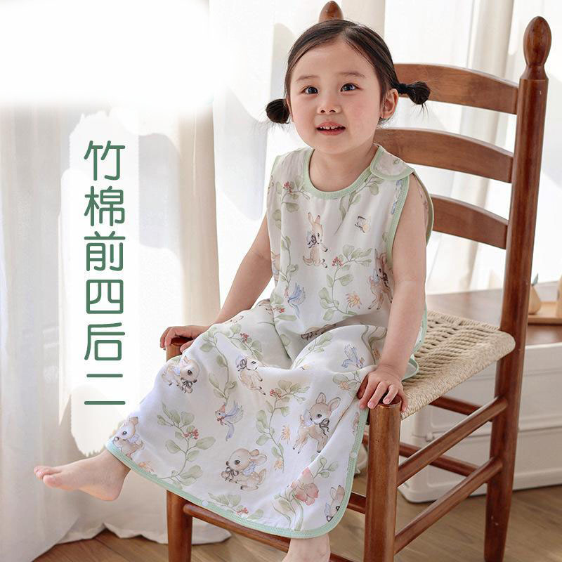 13417077.宝宝a类无袖睡袋新生儿纤维儿童一体式婴儿防着凉防踢被大童