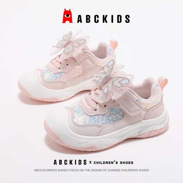 12367084.ABC kids童鞋女童运动鞋水钻公主鞋透气休闲鞋