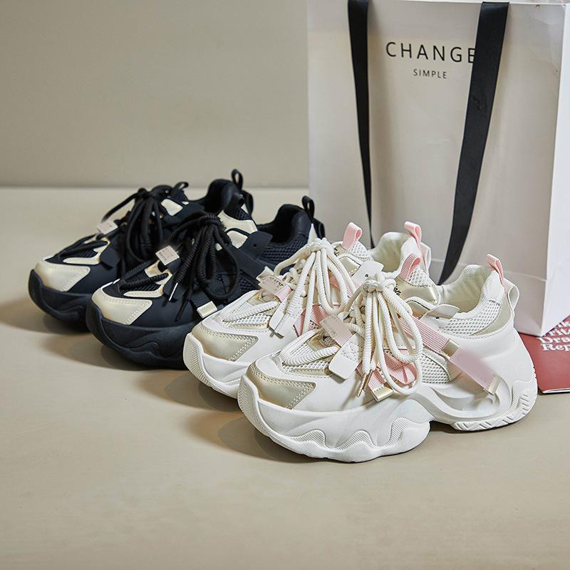 12180108.CNMR 韩版老爹鞋女春季运动跑步休闲厚底FB3305-1