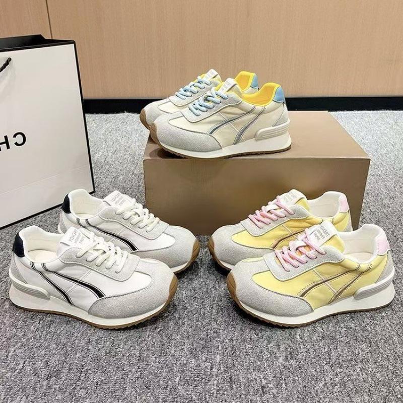 12605555.厚底休闲鞋女秋季复古德训鞋百搭小白鞋时尚休闲鞋