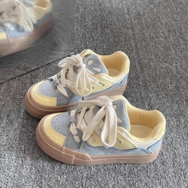 12601651.厚底休闲低帮鞋女款休闲鞋小白鞋百搭面包鞋