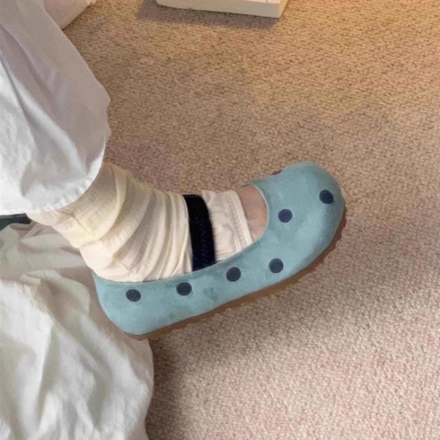 12605292.法式浅口芭蕾单鞋女秋配裙子百搭玛丽珍鞋轻便软底单鞋
