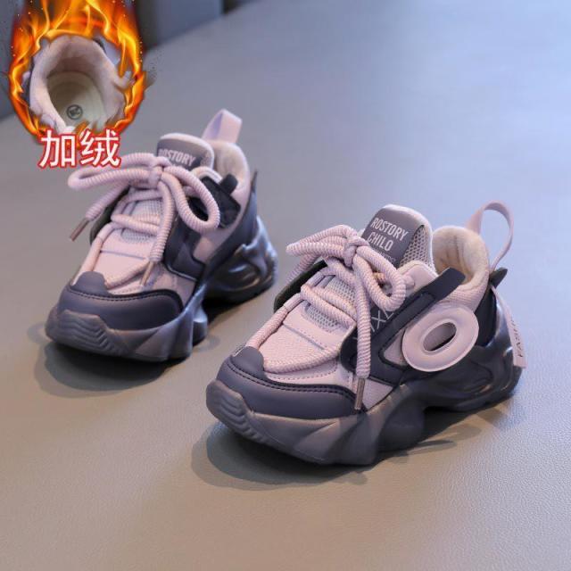 12604854.女童潮牌休闲鞋春儿童运动鞋中大童女宝百搭时尚软底休闲鞋