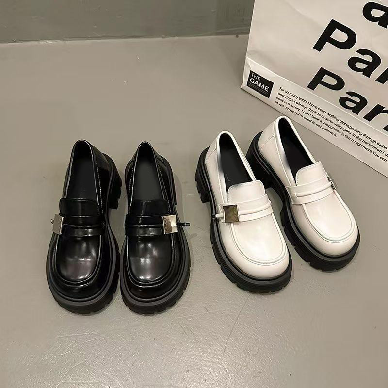 12605676.韩版厚底单鞋一脚蹬通勤女鞋夏季JK制服单鞋