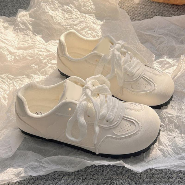 12605213.休闲女夏季透气芭蕾风配裙子大头软底休闲鞋优质面料