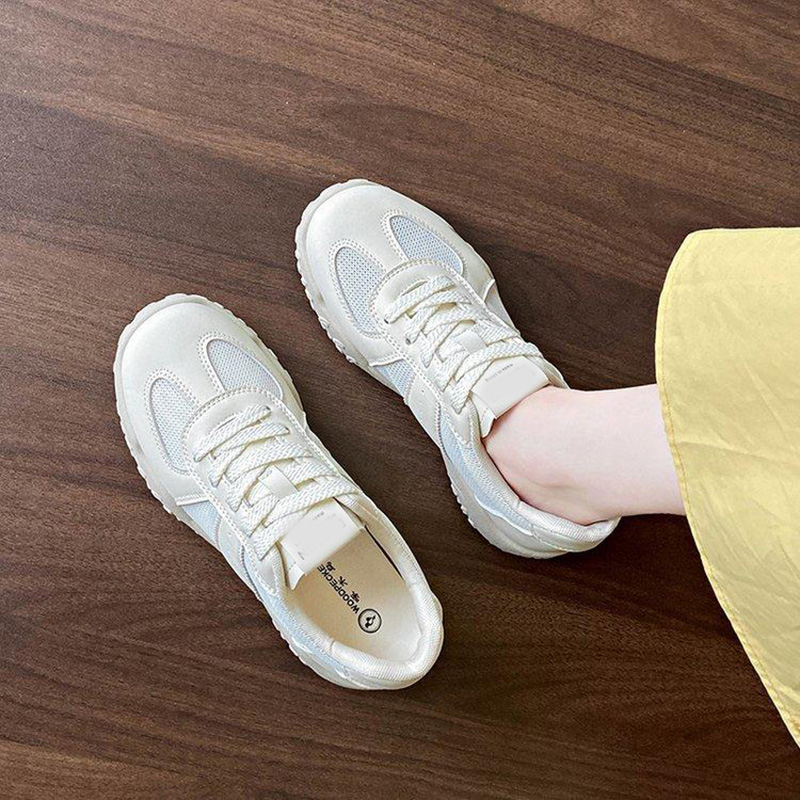 12605890.软皮网面透气休闲鞋女夏季百搭软底休闲鞋潮