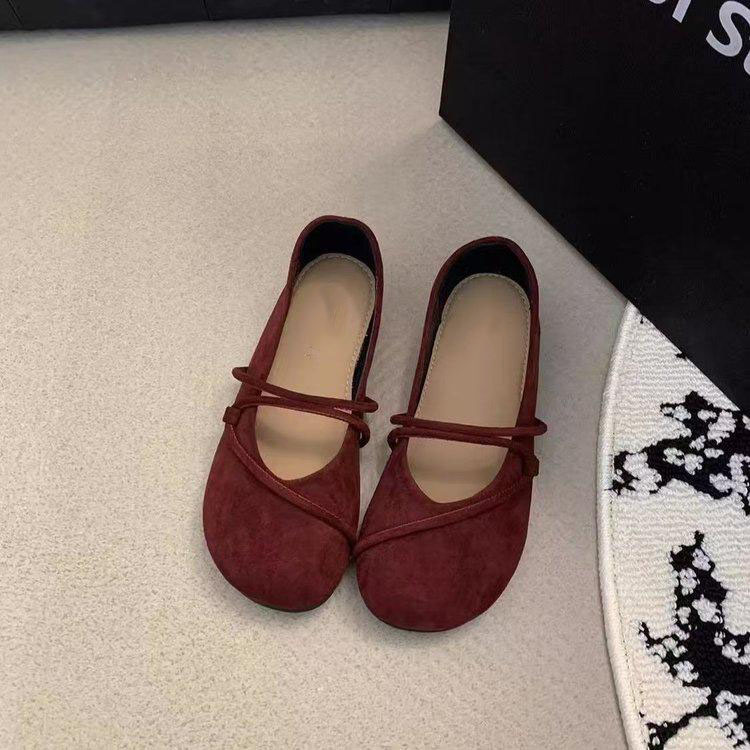 12607400.日系女式单鞋夏季一脚蹬浅口单鞋平底穆勒鞋玛丽珍豆豆