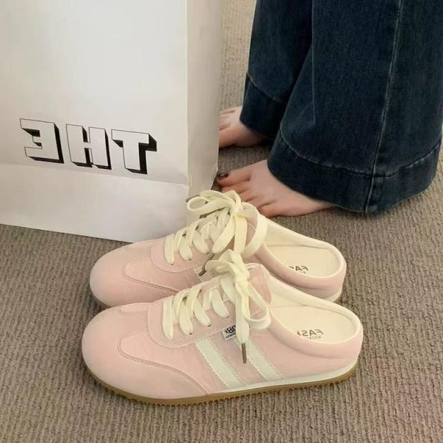 13410059.包头拖鞋女夏外穿德训鞋半拖小白鞋一脚蹬阿甘鞋