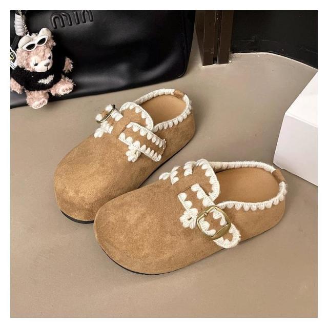 13409571.厚底包头拖鞋女外穿配裙子复古内勃肯半拖鞋