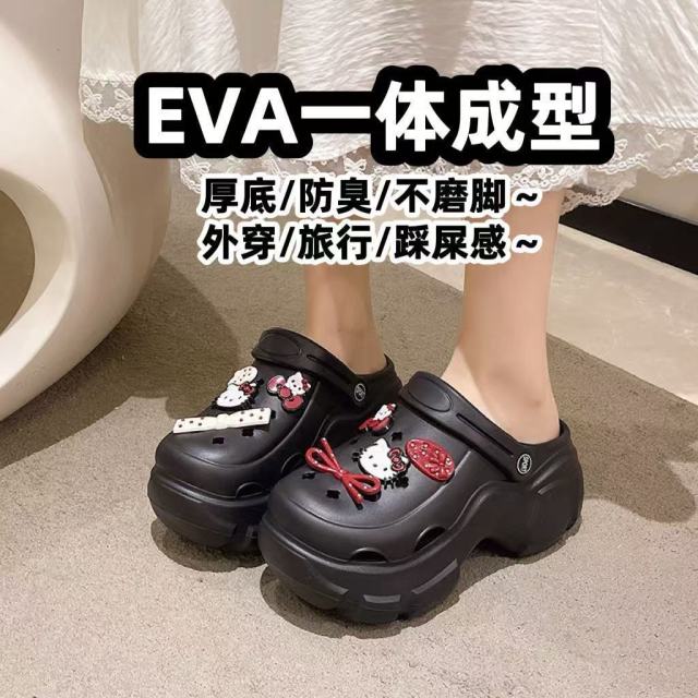 13417896.足弓支撑厚底洞洞凉鞋女生夏季外穿轻便防滑凉鞋