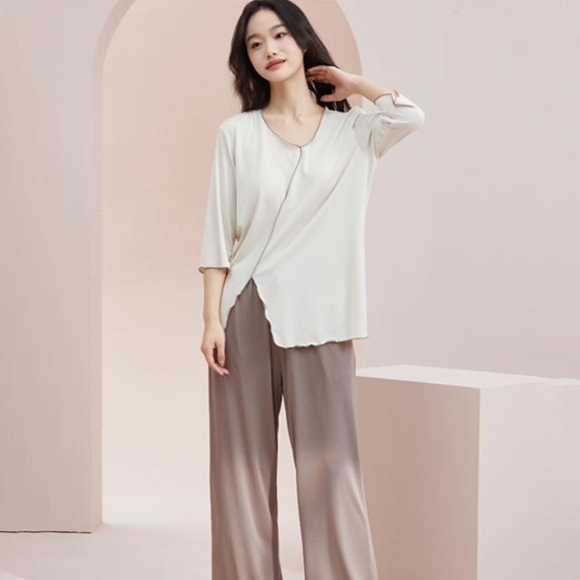13238826.【凉凉家居服套装】凯特温斯顿中式设计款家居服套装