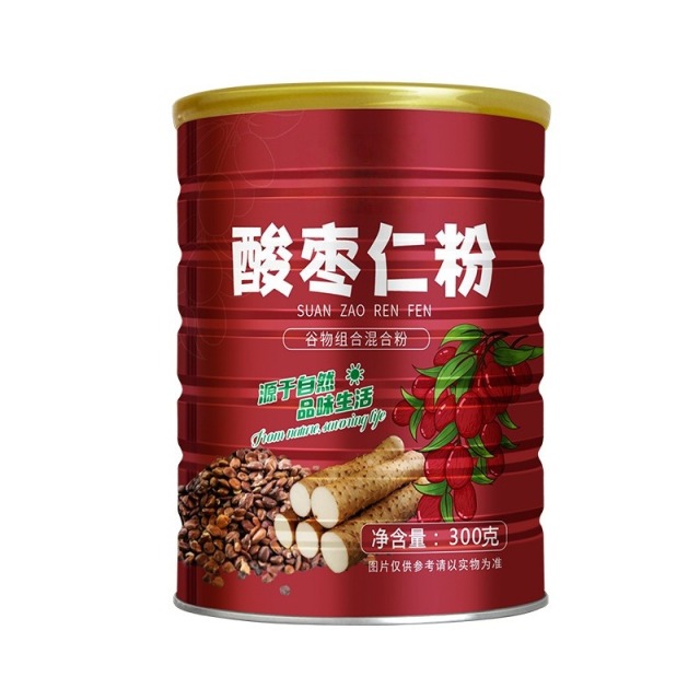 12618562.酸枣仁粉300克罐装谷物代餐粉山药粉早餐代餐饱腹营养