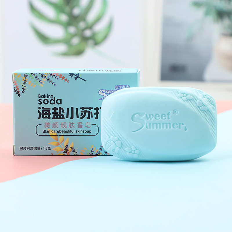 12715337.海盐小苏打香皂清新香味全身沐浴洗脸清洁嫩肤家庭装香皂