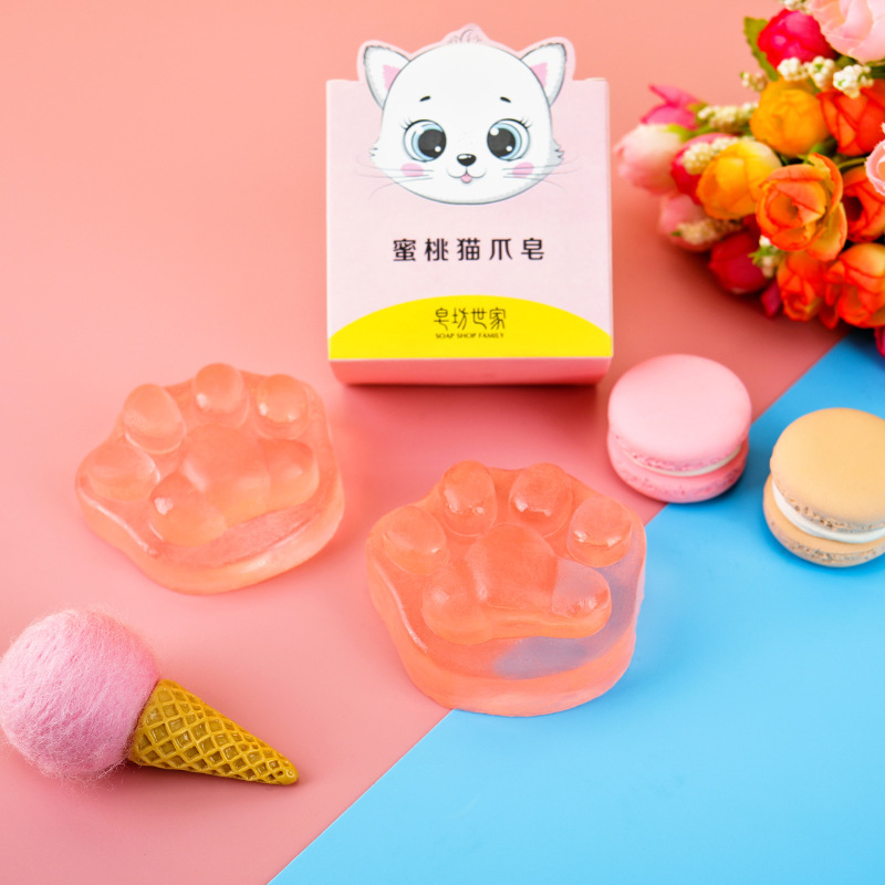 12718833.猫爪手工皂精油皂洗脸洗澡香皂清洁全身学生香皂
