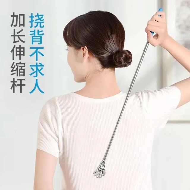 12718567.鬼手不锈钢可伸缩家用按摩器不求人老头乐抓痒器痒痒挠