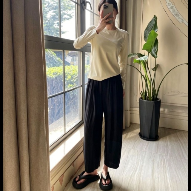 13509633.【雅薇吉】天生凉感轻薄透气亚麻气球裤,遮住粗腿 粗腰 显高细腰非常easy的事儿