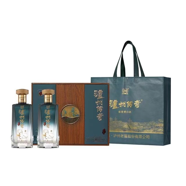 12608609.泸州传奇仁缘聚福52度浓香型白酒500ml*2瓶礼盒