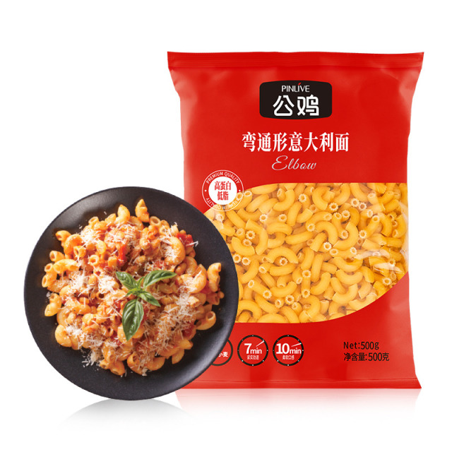 12667772.【弯通形意大利面】公鸡土耳其原原装进口硬质杜兰小麦500g/包