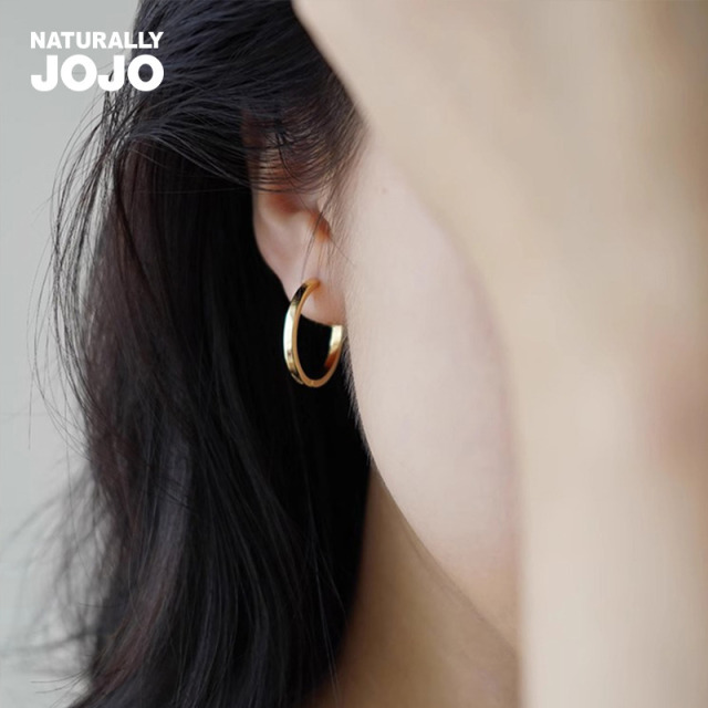 12260383.JOJO S925银针小众设计感素圈耳圈耳扣