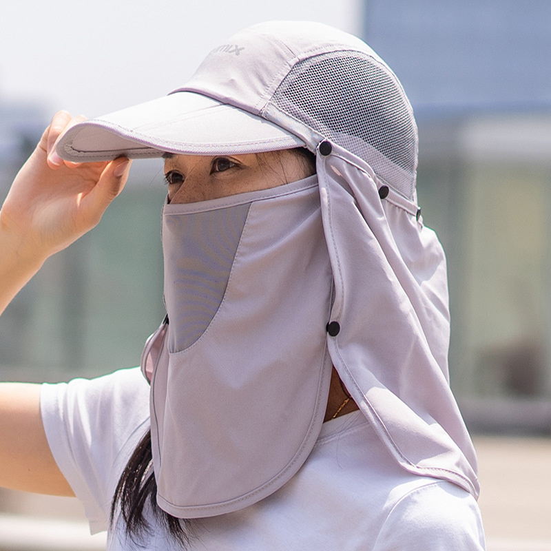 13246538.户外帽子男女防晒面罩遮阳遮脸钓鱼骑行太阳帽夏季防紫外线面罩帽