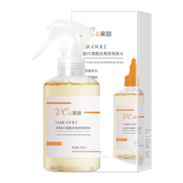 12545595.玫黛琳左旋VC果酸去角质爽肤水去闭口细毛孔清爽不油腻提亮爽肤水