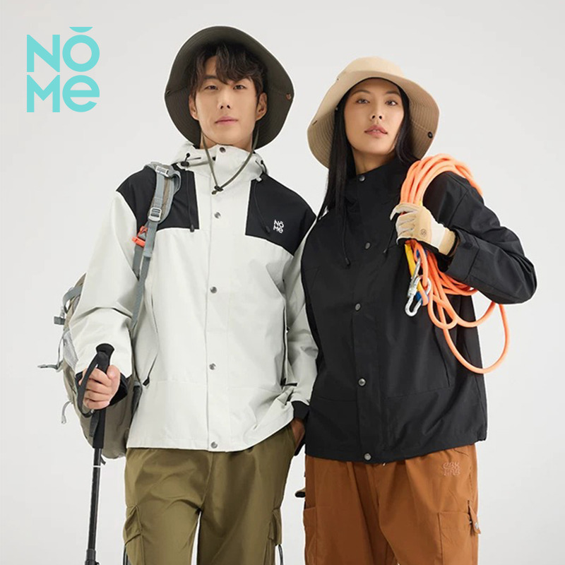 13152155.NOME男女同款春季新款户外防风防水登山连帽夹克防泼水外套