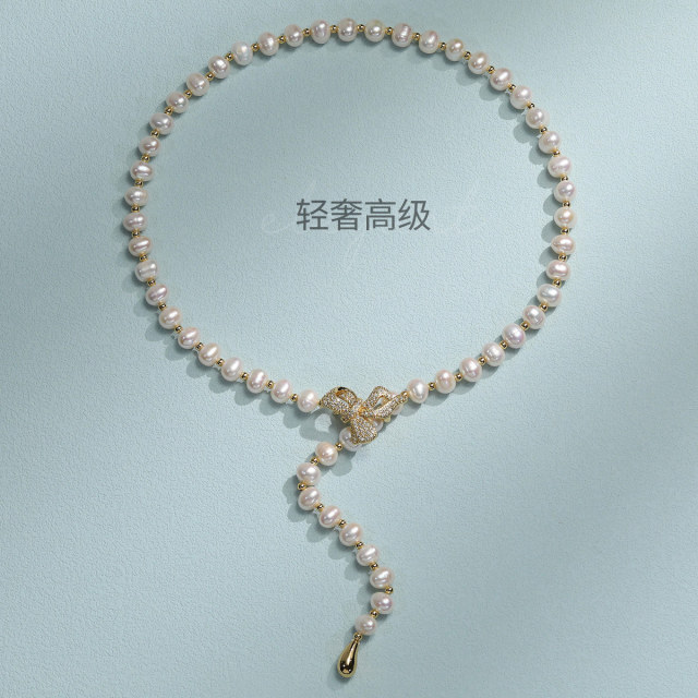 11299178.佰色传情无核淡水珍珠轻奢小众女法式高级感女优雅项链毛衣链