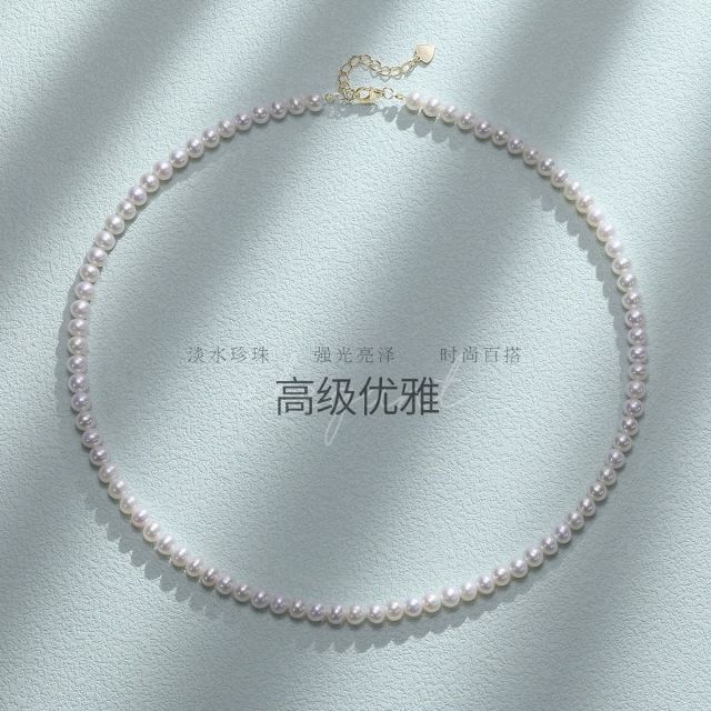11263129.佰色传情强光小米珠淡水珍珠项链女锁骨链两款尺码可选