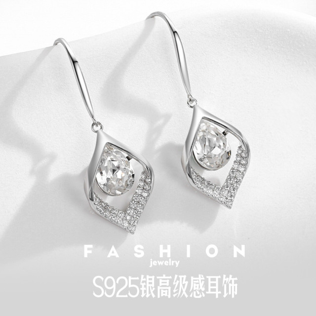 12421343.佰色传情S925银小众设计高级感轻奢耳坠耳环耳钩女耳饰