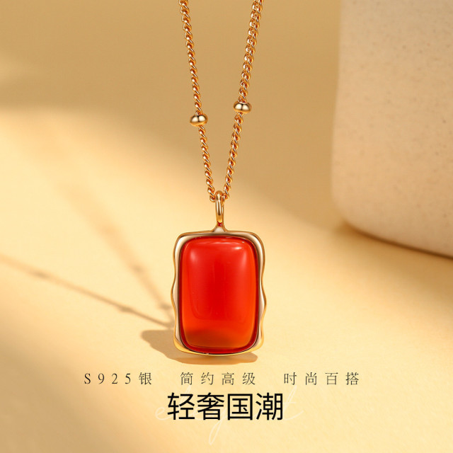 12448899.佰色传情S925银国潮轻奢时尚百搭气质项链锁骨链颈饰