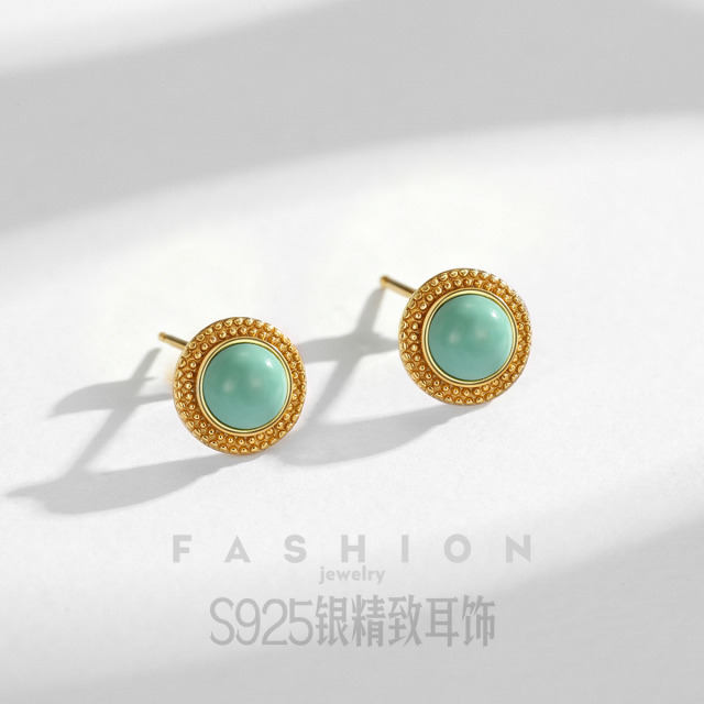 12498504.佰色传情S925银小巧精致轻奢气质复古高级感女耳钉耳环耳饰