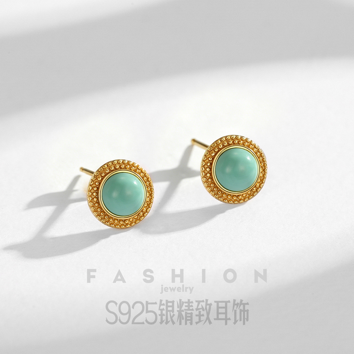 12498504.佰色传情S925银小巧精致轻奢气质复古高级感女耳钉耳环耳饰