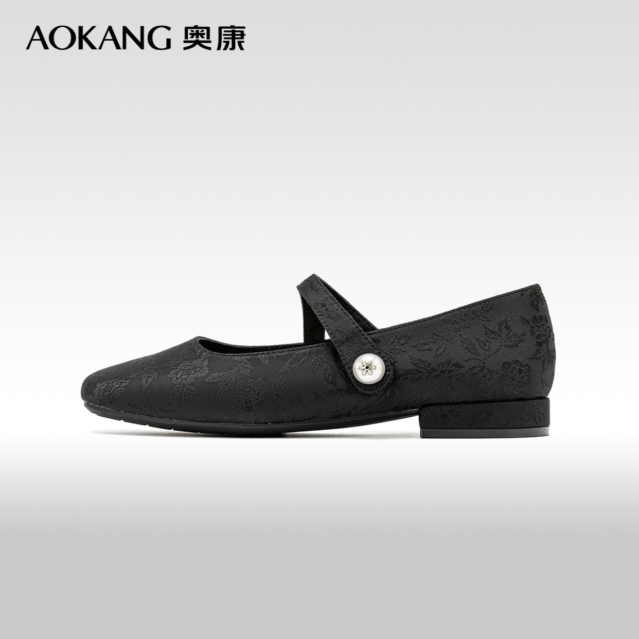 11739149.【舒适好穿】奥康AOKANG女鞋春秋玛丽珍单鞋新中式国风单鞋优雅时尚旗袍鞋