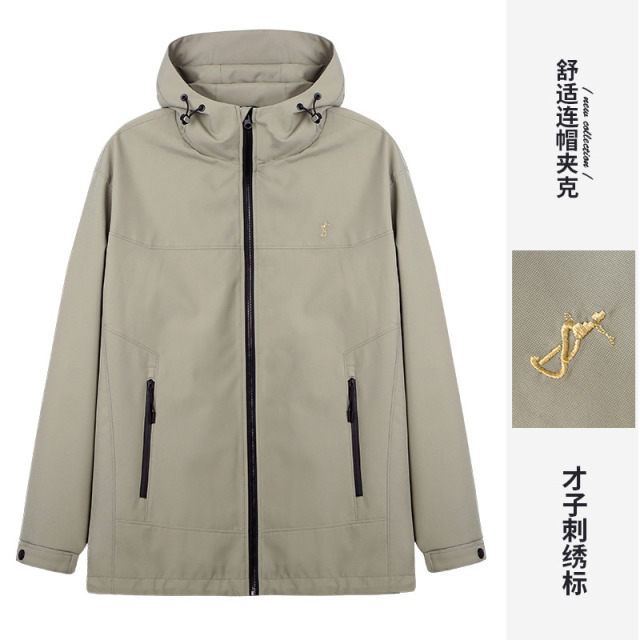 11680094.才子男装连帽护颈保暖休闲夹克