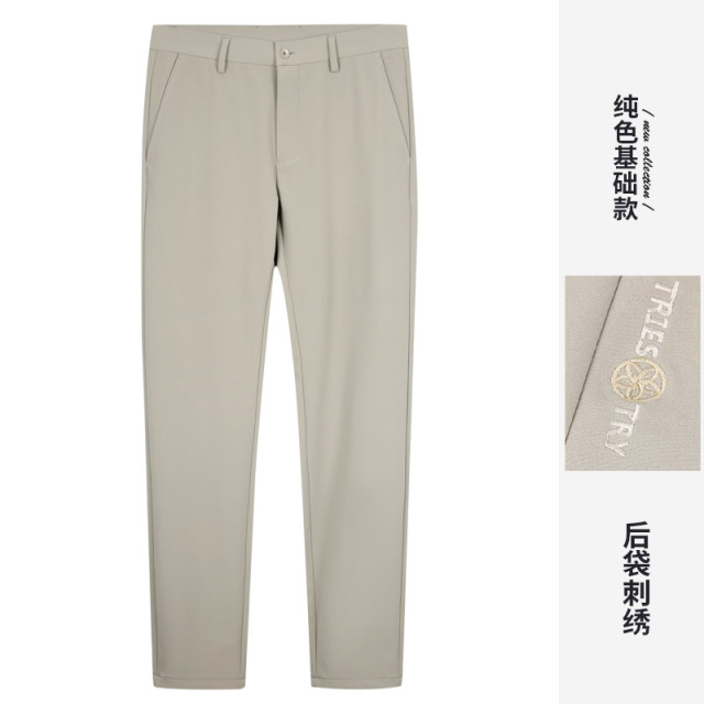 11275547.才子男装纯色简约基础款休闲裤