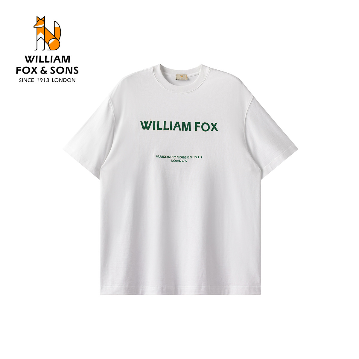 13376404.WILLIAM FOX&SONS 英国小狐狸 夏季100%棉32S双股纱男女款短袖T恤