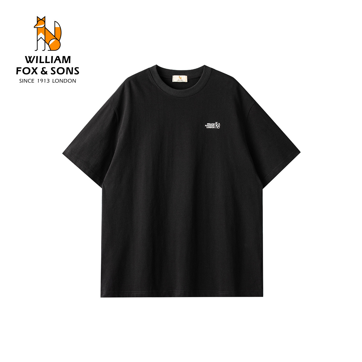 13376334.WILLIAM FOX&SONS 威廉福克斯 夏季设计师款鬼马童趣狐狸印花纯棉短袖T恤