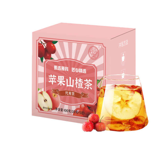 12674587.苹果山楂茶0添加！配料只有苹果/红枣/山楂/橘皮 科学配比，老人小孩都能喝
