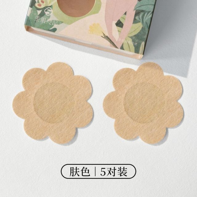 12898292.【5对装】花瓣形次抛轻薄乳贴次抛型防凸点薄款隐形婚礼专用胸贴