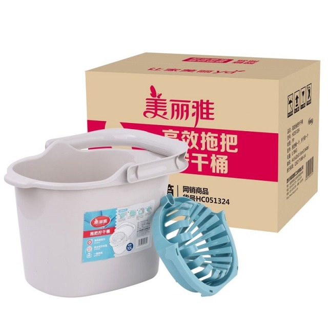 12358923.美丽雅(MARRYA)拖把桶地拖桶家用拖把拧干桶双驱动免手洗带轮多功能拖地桶