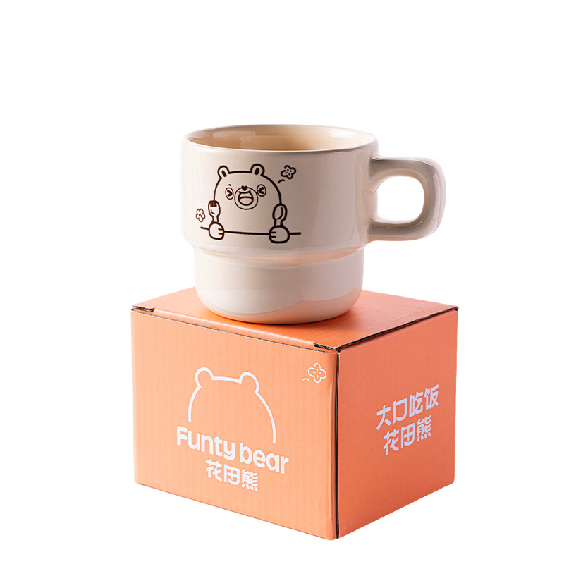 13289607.【赠品 不单卖】花田熊早餐叠叠杯
