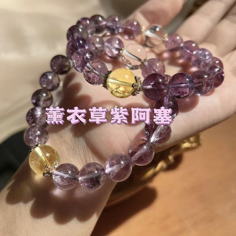 12825191.福韵传承国潮系列黄+紫10mm手链【香港黄金珠宝有限公司】